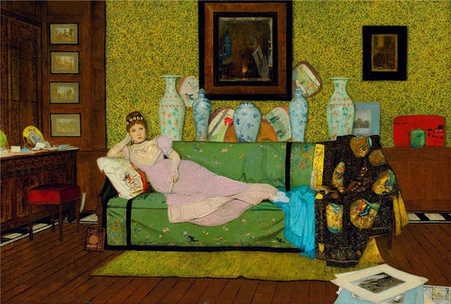 Paintings In The Artists House By John Atkinson Grimshaw By John Atkinson Grimshaw