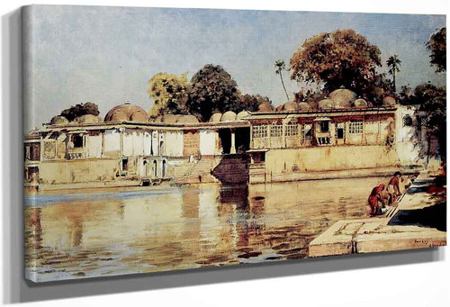 Palace And Lake At Sarkeh, Near Ahmedabad, India By Edwin Lord Weeks