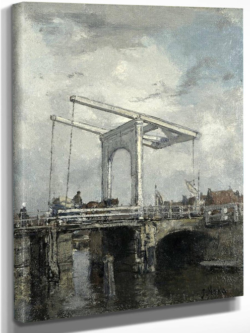 A Drawbridge In A Dutch Town1 By Jacob Henricus Maris