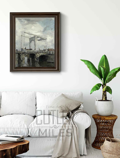 A Drawbridge In A Dutch Town By Jacob Henricus Maris