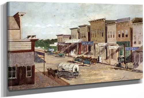 Parsons, Kansas, Forest & First Avenue By Jules Tavernier