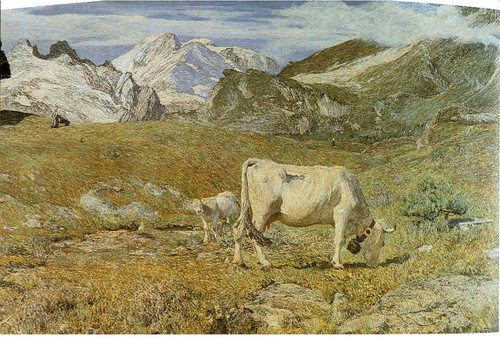 Pascoli Di Primavera By Giovanni Segantini