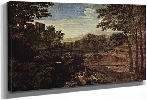 Paysage Aux Deux Nymphes By Nicolas Poussin