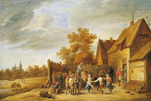 Peasants Dancing Outside An Inn1 By David Teniers The Younger
