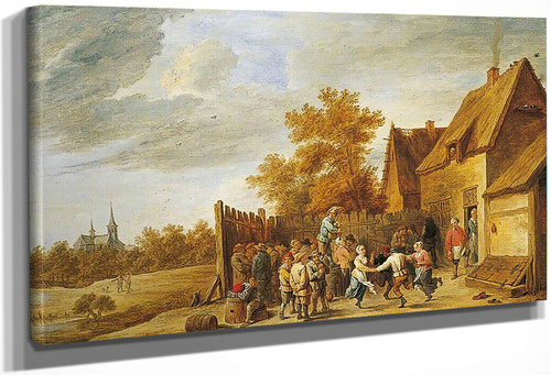 Peasants Dancing Outside An Inn1 By David Teniers The Younger