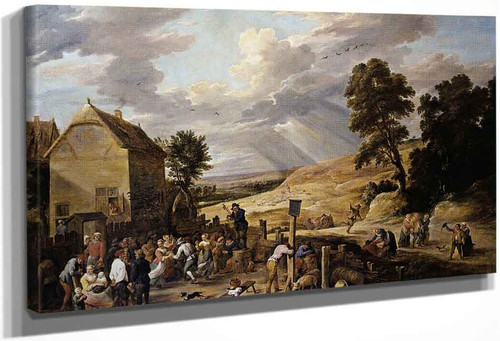 Peasants Dancing Outside An Inn By David Teniers The Younger