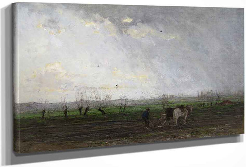 Ploughing The Fields By Jacob Henricus Maris