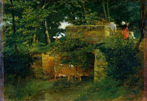 Pont De Batignies In The Forest Of Compeigne By Theodore Rousseau Pont De Batignies In The Forest Of Compeigne By Theodore Rousseau