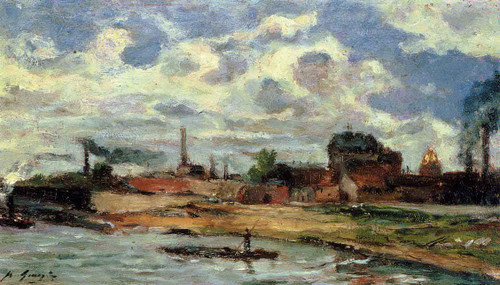 Port De Javel I By Paul Gauguin