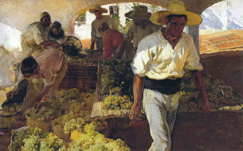 Preparing Raisins By Joaquin Sorolla Y Bastida