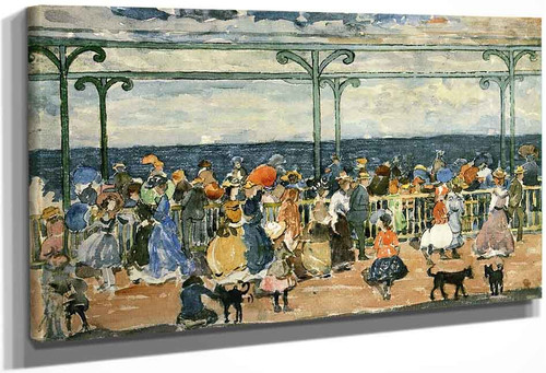 Promenade At Nantasket By Maurice Prendergast