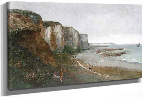 Promenade Au Pied D'une Falaise En Normandie By Alfred Emile Leopold Stevens