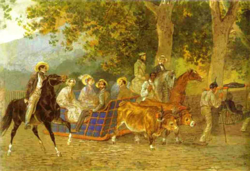 Promenade By Karl Pavlovich Brulloff, Aka Karl Pavlovich Bryullov By Karl Pavlovich Brulloff