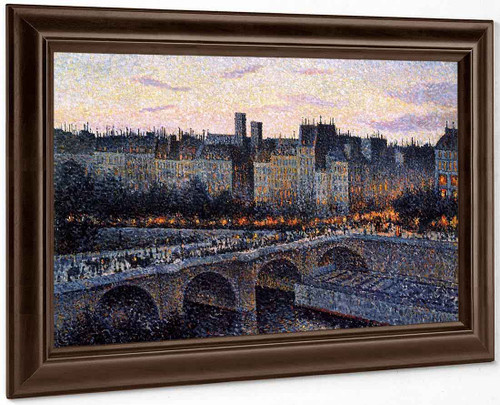 Quai De L'ecole, Paris, Evening By Maximilien Luce Print or Oil