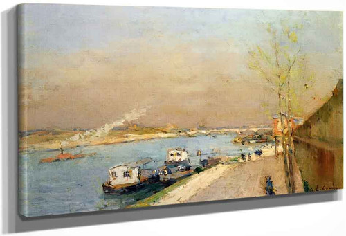 Quay On The Seine, Spring Morning By Albert Lebourg By Albert Lebourg