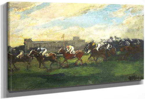 Racing At Auteuil By Jacques Emile Blanche By Jacques Emile Blanche