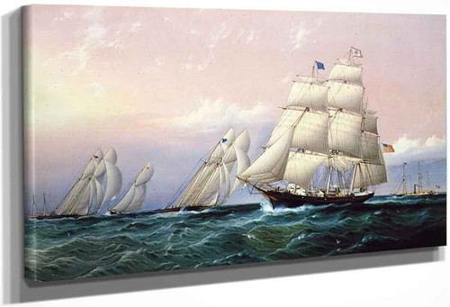 Racing Off Sandy Hook By James E. Buttersworth