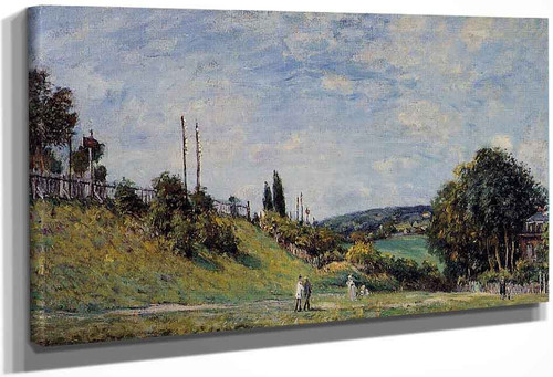 Railroad Embankment At Sevres By Alfred Sisley