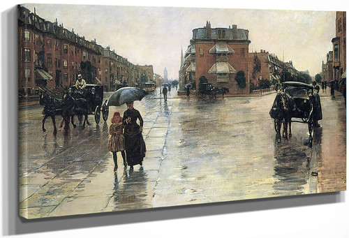 Rainy Day, Boston By Frederick Childe Hassam