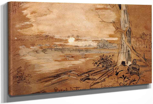 Rebel Battery Seen From Sedgwick's Division By Winslow Homer