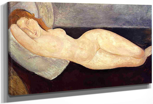 Reclining Nude, Head On Right Arm By Amedeo Modigliani