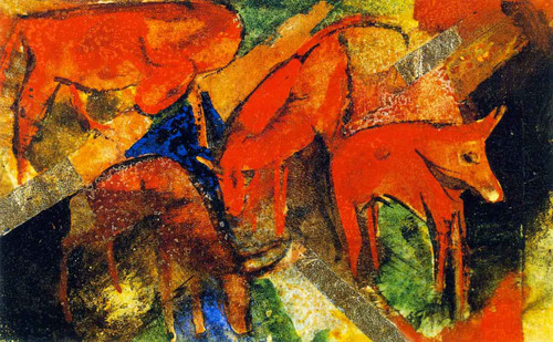 Red Cattle By Franz Marc By Franz Marc
