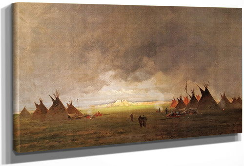 Red Clouds Camp At Dawn By Jules Tavernier