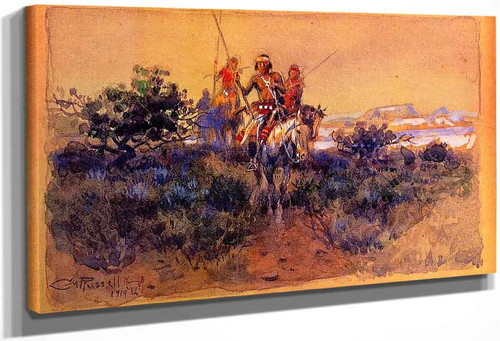 Return Of The Navajos By Charles Marion Russell