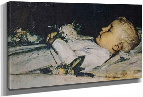 Reudi Anker On His Death Bed By Albert Anker