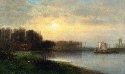 River Landcape By Samuel Colman