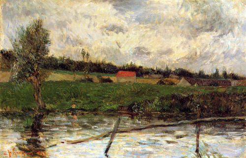 Riverside By Paul Gauguin