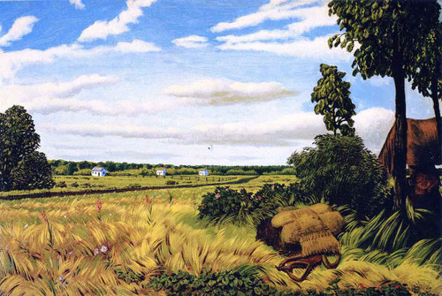 Roadside Scene With Three Houses And Figure, Manitoba By William George Richardson Hind