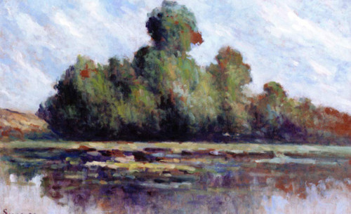 Rolleboise Grove Of Trees On The Banks Of The Seine By Maximilien Luce By Maximilien Luce