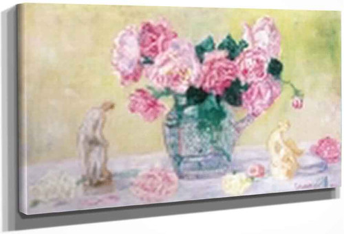Roses And Tanagra Figurines By James Ensor By James Ensor