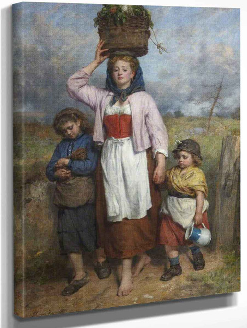 A Lowland Lassie By Thomas Faed Ra Hrsa