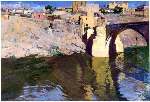 San Martin Bridge At Toledo By Joaquin Sorolla Y Bastida
