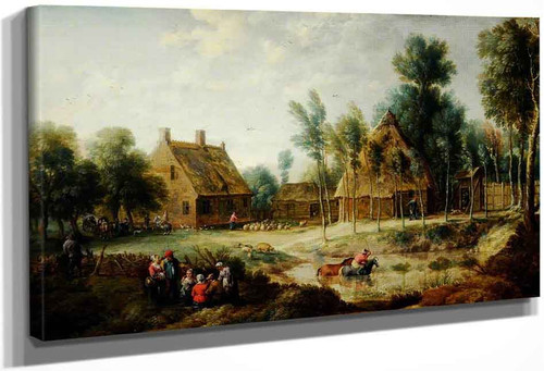 Scene In A Flemish Village By David Teniers The Younger