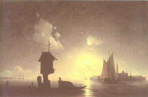 Sea View With Chapel By Ivan Constantinovich Aivazovsky By Ivan Constantinovich Aivazovsky