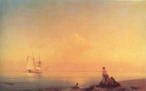 Seashore. Calm. By Ivan Constantinovich Aivazovsky By Ivan Constantinovich Aivazovsky