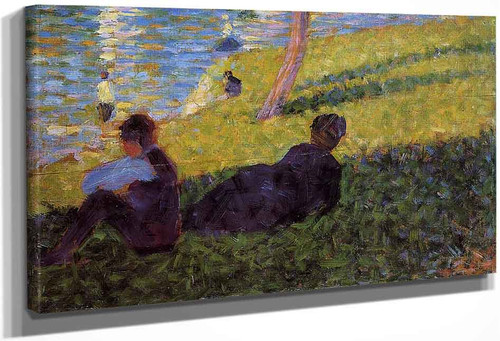 Seated Man, Reclining Woman By Georges Seurat
