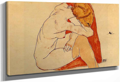 Seated Woman By Egon Schiele