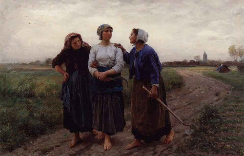 Setting Out For The Fields By Jules Adolphe Breton