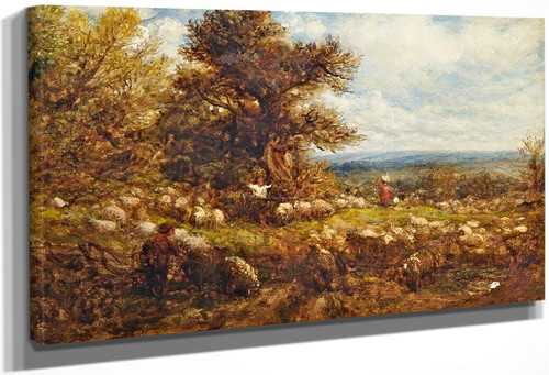 Sheep Changing Pastures By John Linnell By John Linnell