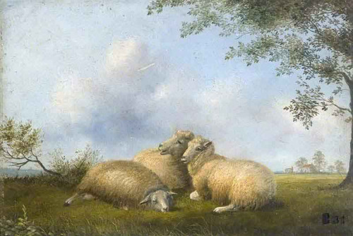 Sheep In A Meadow By Thomas Sidney Cooper By Thomas Sidney Cooper