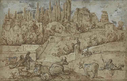 Shepherds And Their Flock Next To The Palatinate By Charles Joseph Natoire By Charles Joseph Natoire