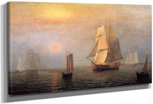 Shipping In Down East Waters By Fitz Henry Lane