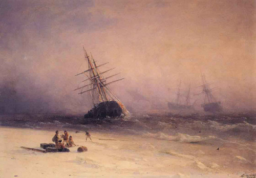 Shipwreck On The Black Sea By Ivan Constantinovich Aivazovsky By Ivan Constantinovich Aivazovsky