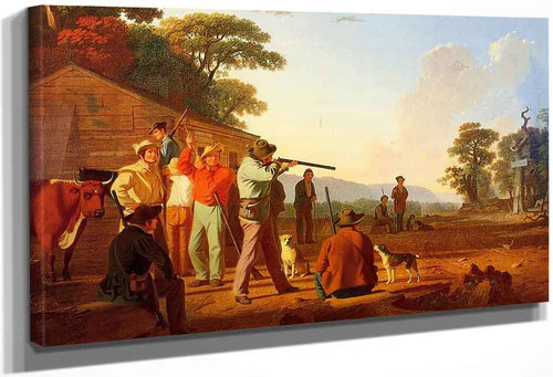 Shooting For The Beef By George Caleb Bingham By George Caleb Bingham