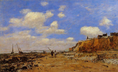 Shoreline With Rising Tide, October By Eugene Louis Boudin