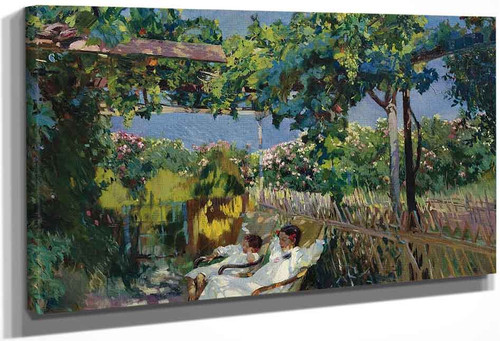 Siesta In The Garden By Joaquin Sorolla Y Bastida